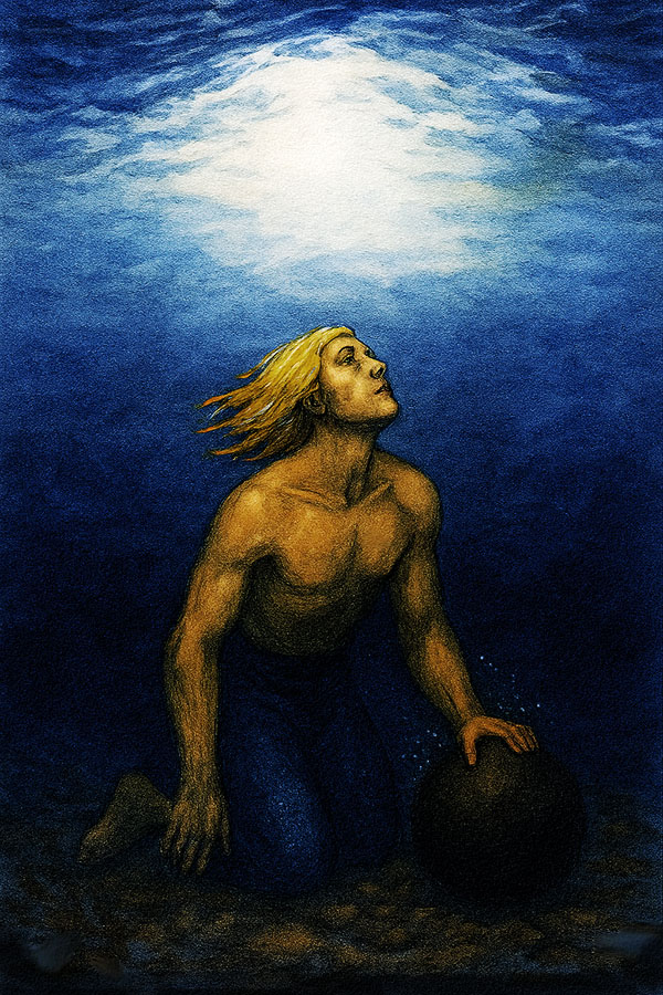 Colapesce e lo spazio vuoto in mare