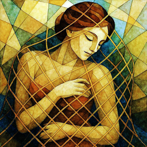 Priogioniere in una rete dorata