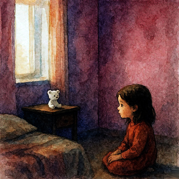 La bambina e il piccolo giocattolo